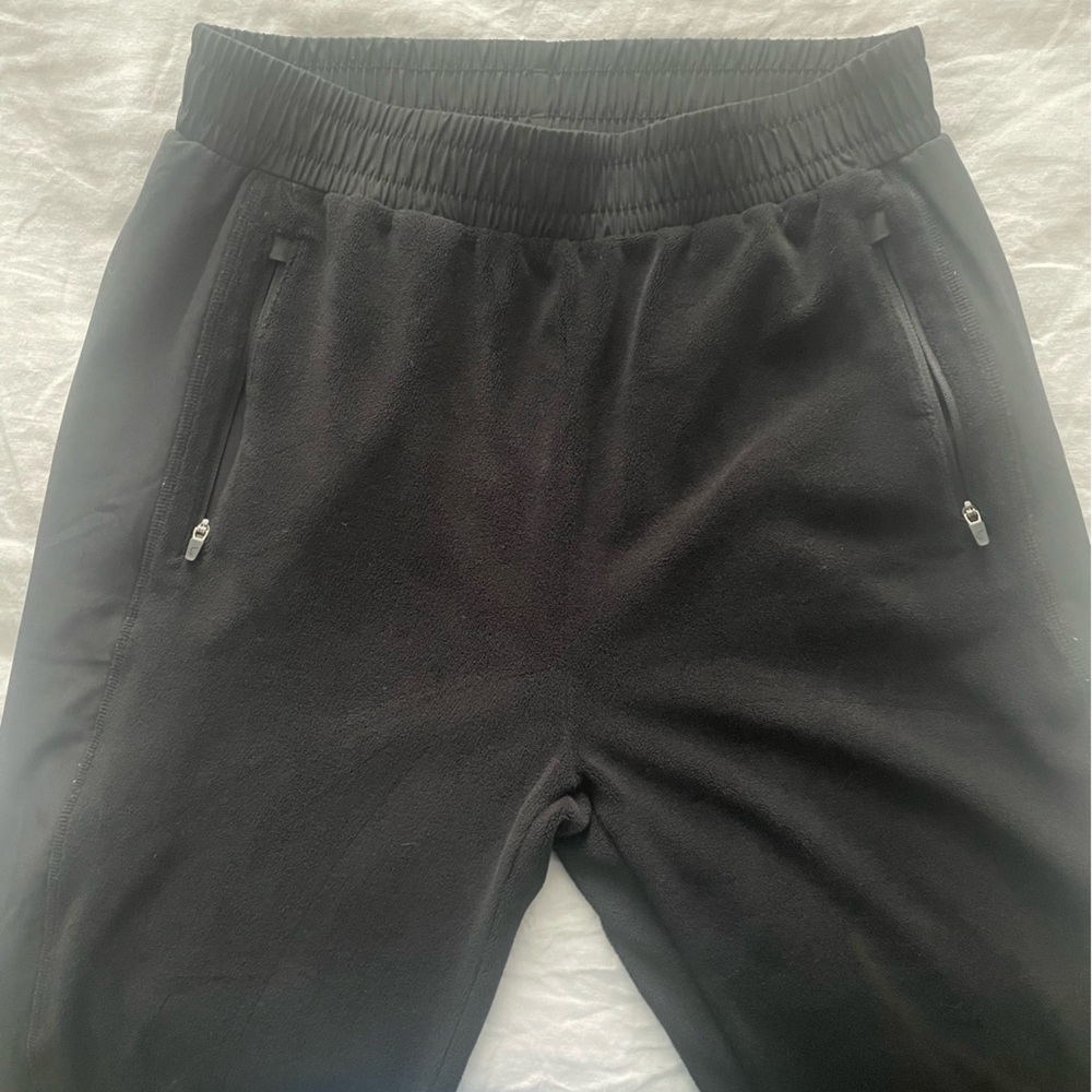 Zyia Black Fleece High Rise Joggers Sz L - Picture 4 of 7